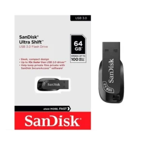 PENDRIVE SANDISK 64GB ULTRA SHIFT 3.0 FLSH DRIVE - PCH16203